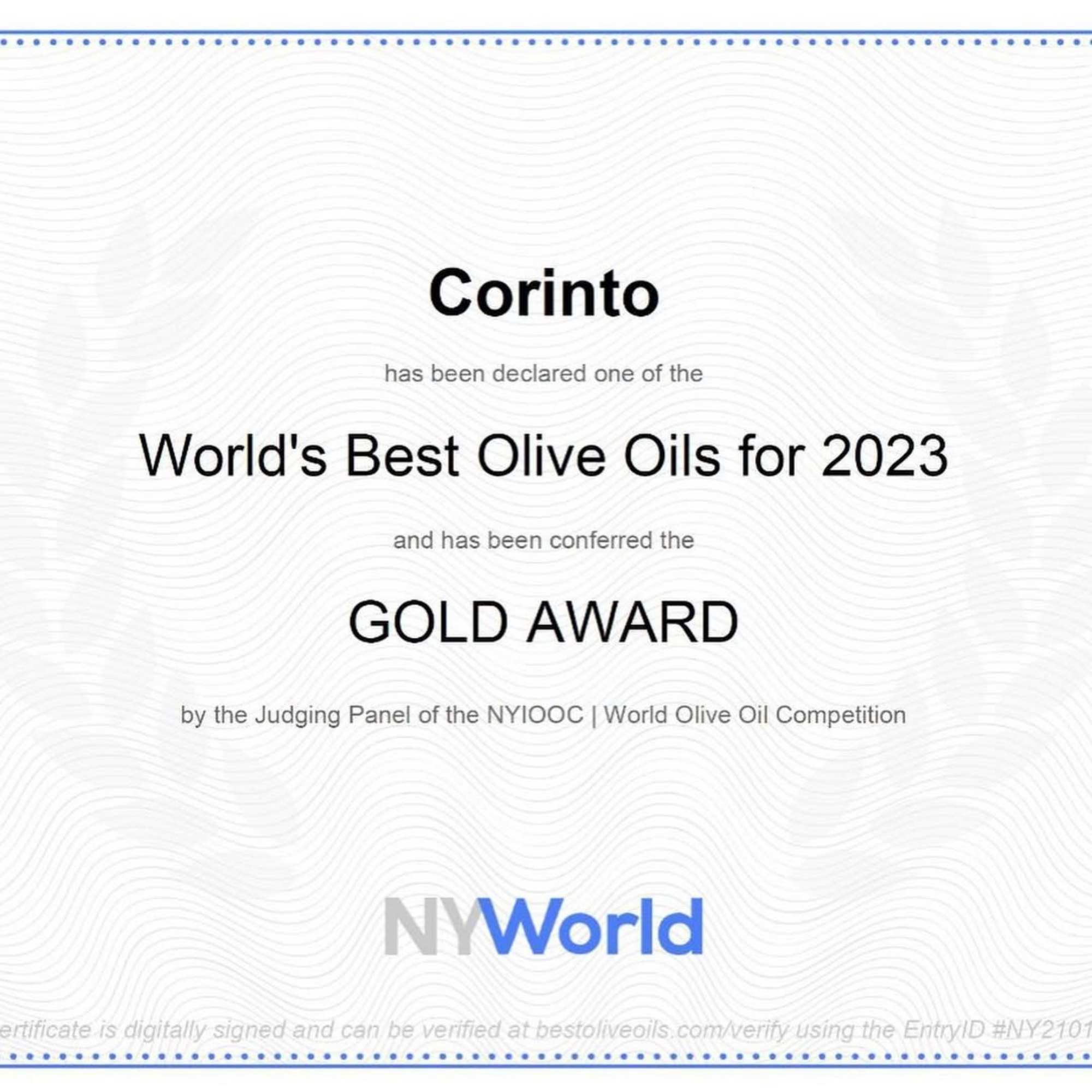 Corinto - Greek Extra Virgin Olive Oil