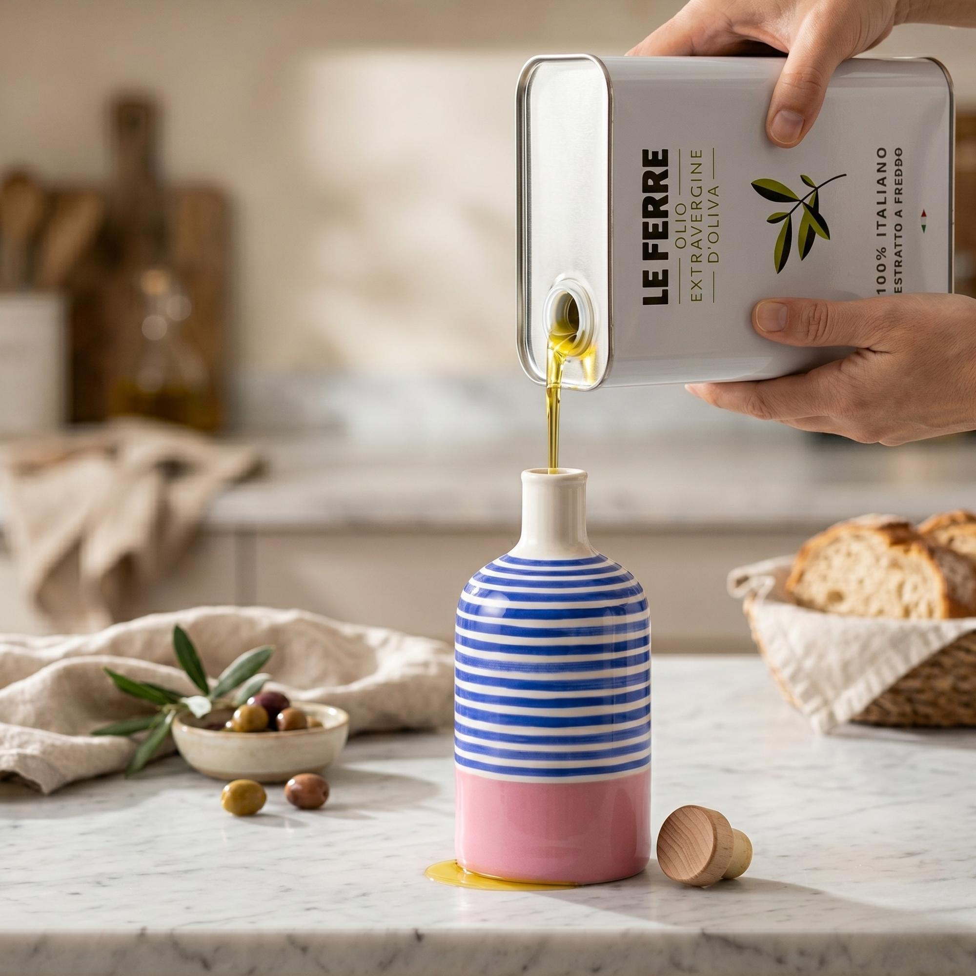 Materico – Green Blue Ceramic Bottle